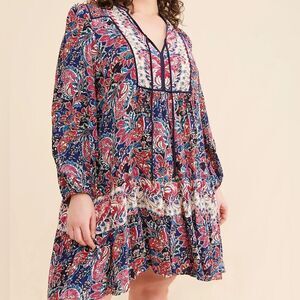 Anthropologie Spliced Tunic Dress Size S